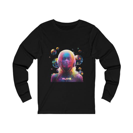 BUBBLES- BLACK- alive- Unisex Jersey Long Sleeve Tee